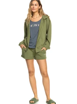 Roxy Sweatshirts & Hoodies*Surf Stoked - Hoodie Met Rits Voor Dames Loden Green