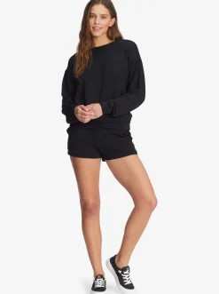 Roxy Sweatshirts & Hoodies*Surfing By Moonlight - Lounge Top Met Lange Mouw Voor Dames Anthracite