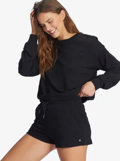 Roxy Sweatshirts & Hoodies*Surfing By Moonlight - Lounge Top Met Lange Mouw Voor Dames Anthracite