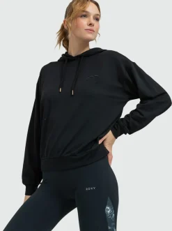 Roxy Sweatshirts & Hoodies*Surfing By Moonlight - Lounge Hoody Met Lange Mouw Voor Dames Anthracite