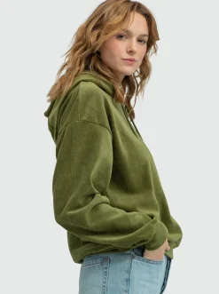 Roxy Sweatshirts & Hoodies*Surfing Velvet - Aangename Lounge Hoody Voor Dames Loden Green