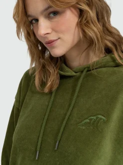 Roxy Sweatshirts & Hoodies*Surfing Velvet - Aangename Lounge Hoody Voor Dames Loden Green