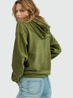 Roxy Sweatshirts & Hoodies*Surfing Velvet - Aangename Lounge Hoody Voor Dames Loden Green