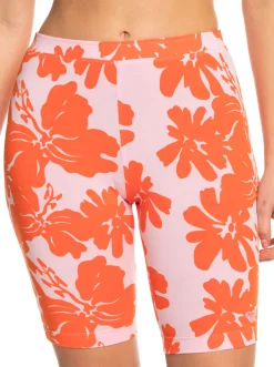Roxy Shorts*Surf.Kind.Kate. - Bike Shorts For Women Pink Frosting My Kind Of Hibis