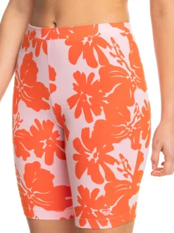 Roxy Shorts*Surf.Kind.Kate. - Bike Shorts For Women Pink Frosting My Kind Of Hibis