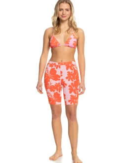 Roxy Shorts*Surf.Kind.Kate. - Bike Shorts For Women Pink Frosting My Kind Of Hibis