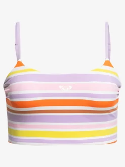 Roxy Bikini Tops*Surf.Kind.Kate. - Tank Bikini Top For Women Bright White Aloha Stripe Hori