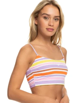 Roxy Bikini Tops*Surf.Kind.Kate. - Tank Bikini Top For Women Bright White Aloha Stripe Hori