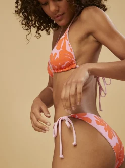Roxy Bikini Bottoms*Surf.Kind.Kate. - Tie Side Bikini Bottoms For Women Pink Frosting My Kind Of Hibis