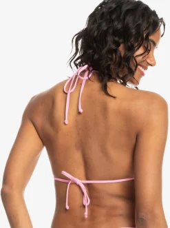 Roxy Bikini Tops*Surf.Kind.Kate. - Triangle Bikini Top For Women Pink Frosting My Kind Of Hibis