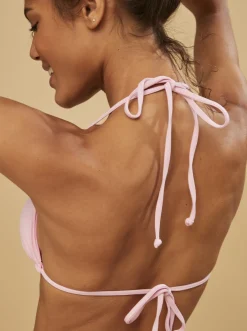Roxy Bikini Tops*Surf.Kind.Kate. - Triangle Bikini Top For Women Pink Frosting My Kind Of Hibis