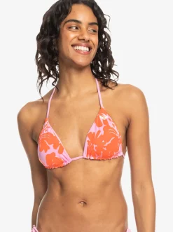 Roxy Bikini Tops*Surf.Kind.Kate. - Triangle Bikini Top For Women Pink Frosting My Kind Of Hibis
