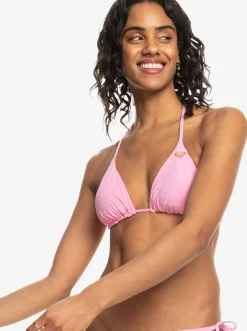 Roxy Bikini Tops*Surf.Kind.Kate. - Triangle Bikini Top For Women Pink Frosting My Kind Of Hibis