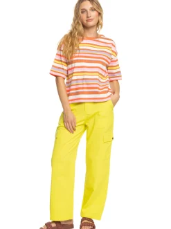Roxy T-Shirts & Tops*Surf.Kind.Kate. - T-Shirt For Women Vermillon Sun Struck Stripe