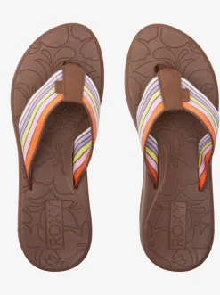 Roxy Slippers*Surf.Kind.Kate. Kallie - Sandals For Women Brown