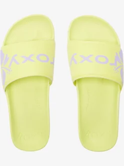 Roxy Slippers*Surf.Kind.Kate. Slippy - Sandals For Women Neon Yellow