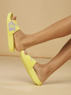 Roxy Slippers*Surf.Kind.Kate. Slippy - Sandals For Women Neon Yellow