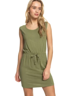 Roxy Jurken*Surfs Up - Jersey Jurk Voor Dames Loden Green