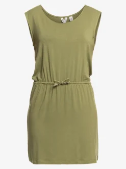 Roxy Jurken*Surfs Up - Jersey Jurk Voor Dames Loden Green