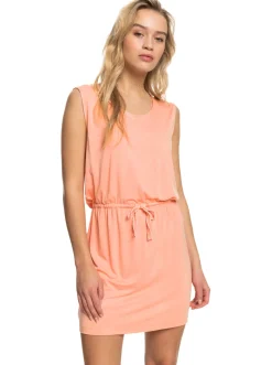 Roxy Jurken*Surfs Up - Jersey Jurk Voor Dames Papaya Punch