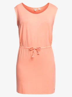 Roxy Jurken*Surfs Up - Jersey Jurk Voor Dames Papaya Punch