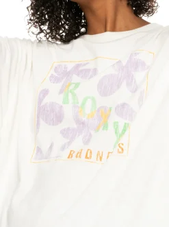 Roxy T-Shirts & Tops*Sweet Flowers - Oversized Boyfriend T-Shirt Voor Dames Snow White