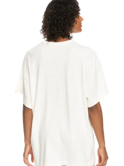 Roxy T-Shirts & Tops*Sweet Flowers - Oversized Boyfriend T-Shirt Voor Dames Snow White
