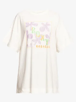 Roxy T-Shirts & Tops*Sweet Flowers - Oversized Boyfriend T-Shirt Voor Dames Snow White