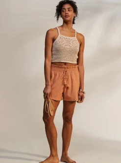 Roxy Shorts*Sweet Souvenir - Short Met Hoge Taille Voor Dames Cork