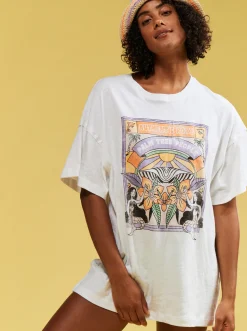 Roxy T-Shirts & Tops*Sweet Sunshine - Oversized T-Shirt Voor Dames Bright White