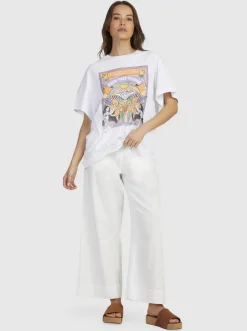 Roxy T-Shirts & Tops*Sweet Sunshine - Oversized T-Shirt Voor Dames Bright White