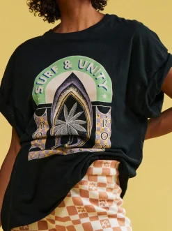 Roxy T-Shirts & Tops*Sweet Sunshine - Oversized T-Shirt Voor Dames Anthracite