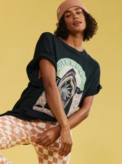 Roxy T-Shirts & Tops*Sweet Sunshine - Oversized T-Shirt Voor Dames Anthracite