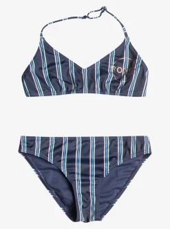 Roxy Swim*Swim For Days - Beha Bikiniset Voor Meisjes 6-16 Mood Indigo Horizon Line