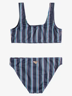 Roxy Swim*Swim For Days - Bralette Bikiniset Voor Meisjes 6-16 Mood Indigo Horizon Line