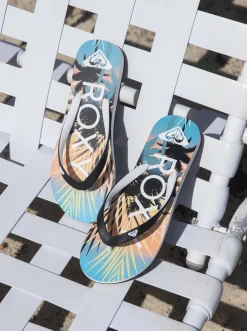 Roxy Slippers*Tahiti - Sandalen Voor Dames Black Print