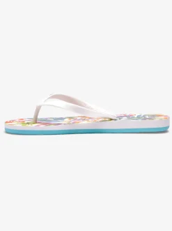 Roxy Slippers*Tahiti - Sandalen Voor Dames White/C Pink/Floral Print