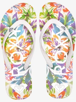 Roxy Slippers*Tahiti - Sandalen Voor Dames White/C Pink/Floral Print