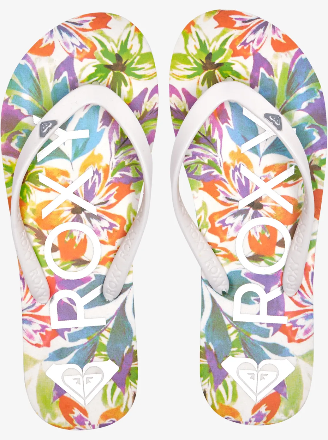 Roxy Slippers*Tahiti - Sandalen Voor Dames White/C Pink/Floral Print