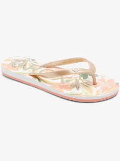Roxy Slippers*Tahiti - Sandalen Voor Dames White/Champagne