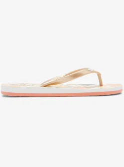 Roxy Slippers*Tahiti - Sandalen Voor Dames White/Champagne