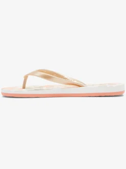 Roxy Slippers*Tahiti - Sandalen Voor Dames White/Champagne
