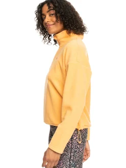 Roxy Sweatshirts & Hoodies*Tech - Fleece Met Korte Rits Voor Dames Mock Orange