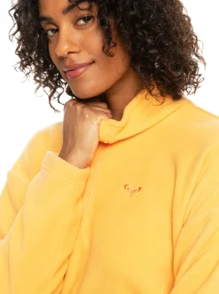Roxy Sweatshirts & Hoodies*Tech - Fleece Met Korte Rits Voor Dames Mock Orange