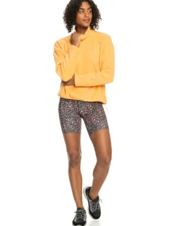Roxy Sweatshirts & Hoodies*Tech - Fleece Met Korte Rits Voor Dames Mock Orange