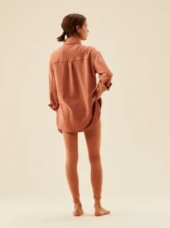 Roxy Jasjes & Jassen*Tech Fleece - Fleece Overshirt Voor Dames Mocha Mousse
