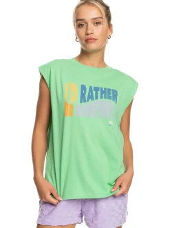 Roxy T-Shirts & Tops*The Smell Of The Sea - Mouwloos T-Shirt Voor Dames Absinthe Green