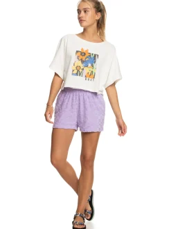 Roxy T-Shirts & Tops*Tiki And Surf - Kort Oversized T-Shirt Voor Dames Snow White