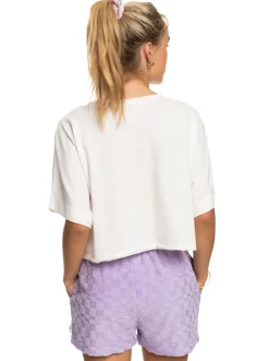 Roxy T-Shirts & Tops*Tiki And Surf - Kort Oversized T-Shirt Voor Dames Snow White