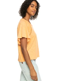 Roxy T-Shirts & Tops*Time On My Side - Top Met Korte Mouwen Voor Dames Mock Orange